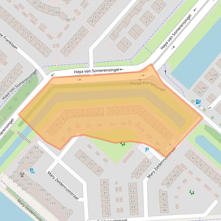 Kaart van postcodegebied 2135JL.