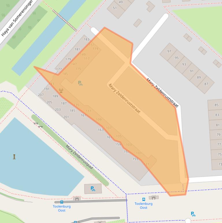 Kaart van postcodegebied 2135JN.