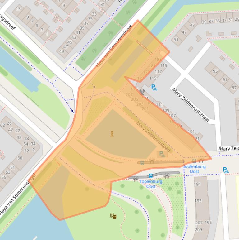 Kaart van postcodegebied 2135JP.