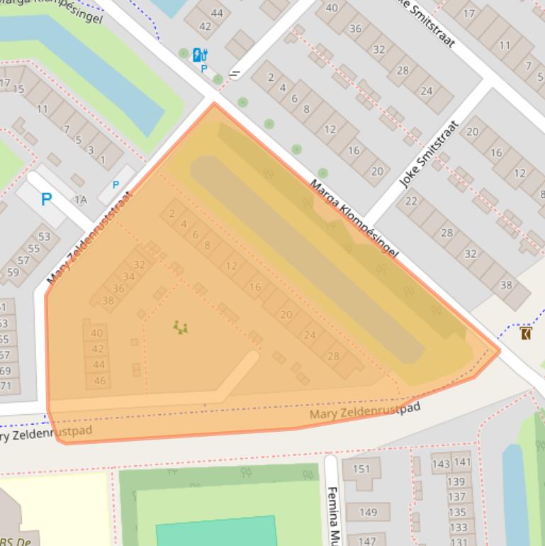 Kaart van postcodegebied 2135JR.