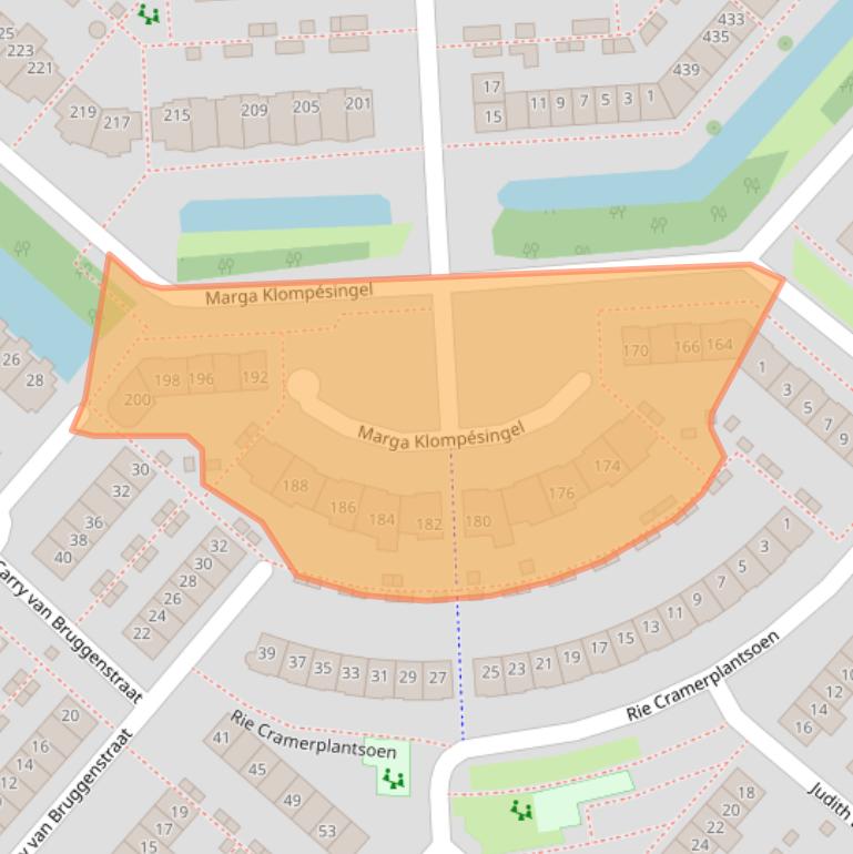 Kaart van postcodegebied 2135JV.