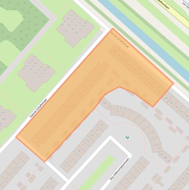 Kaart van postcodegebied 2135KH.