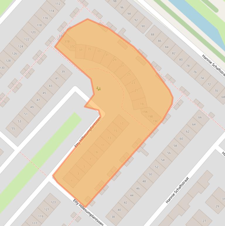 Kaart van postcodegebied 2135KJ.