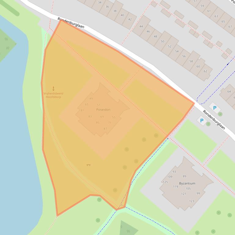 Kaart van postcodegebied 2135KN.