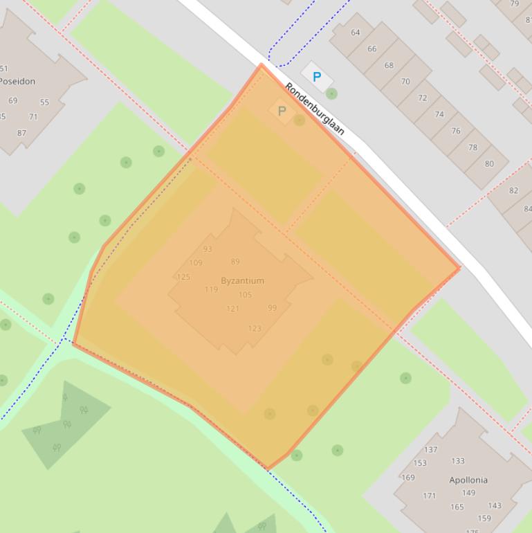 Kaart van postcodegebied 2135KP.