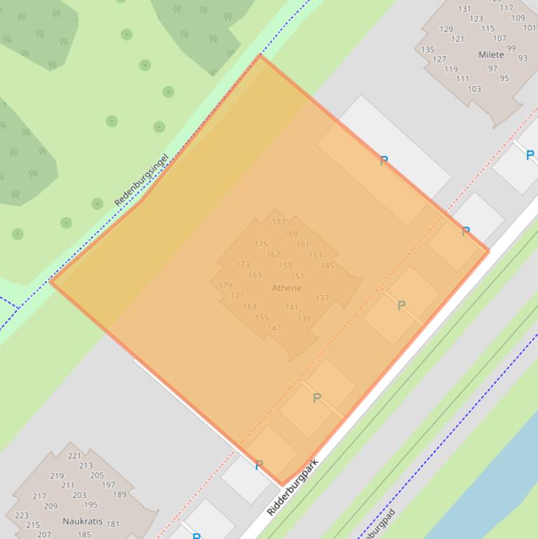 Kaart van postcodegebied 2135KW.