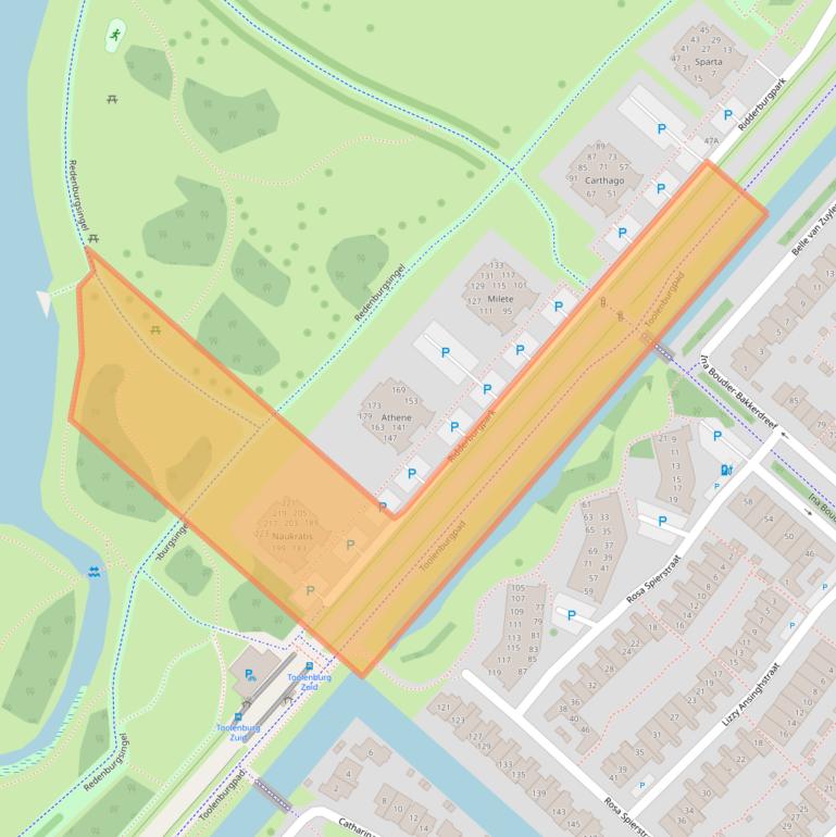 Kaart van postcodegebied 2135KX.