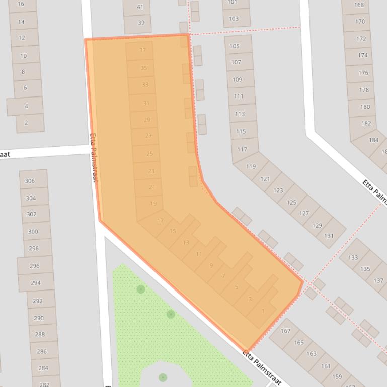 Kaart van postcodegebied 2135LA.