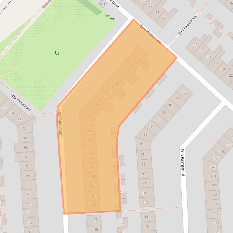 Kaart van postcodegebied 2135LB.