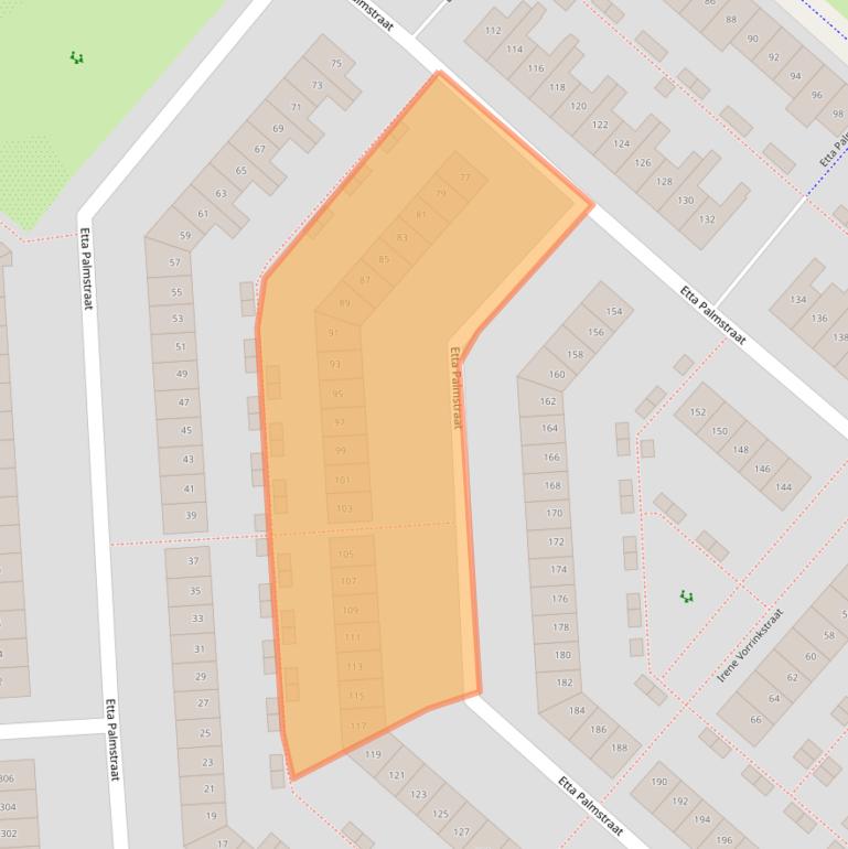 Kaart van postcodegebied 2135LC.