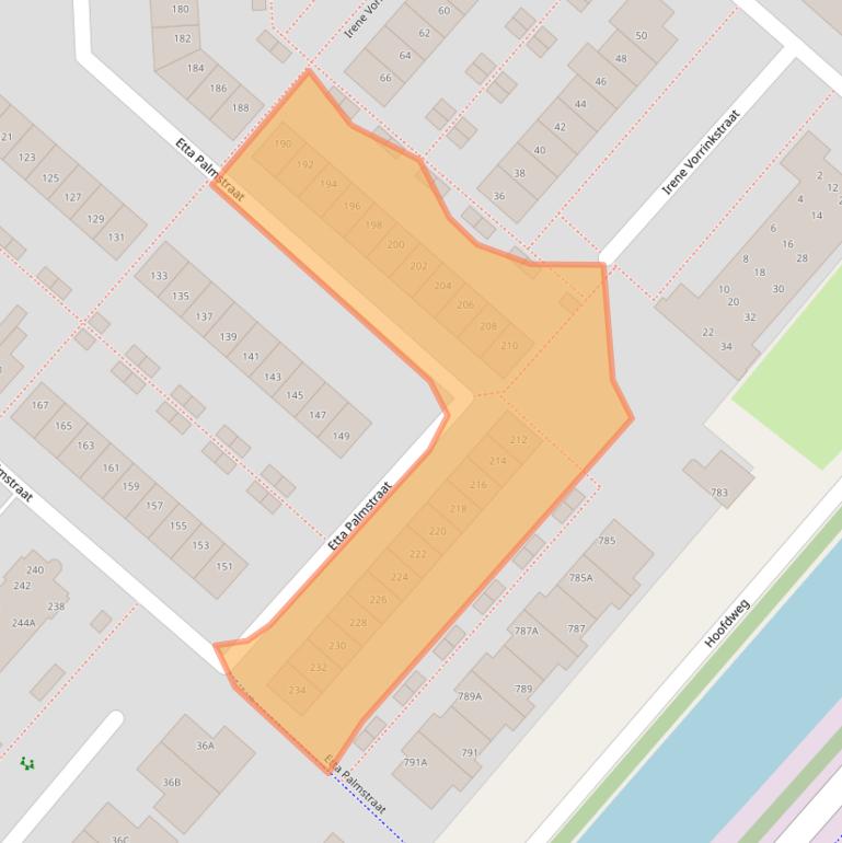 Kaart van postcodegebied 2135LL.