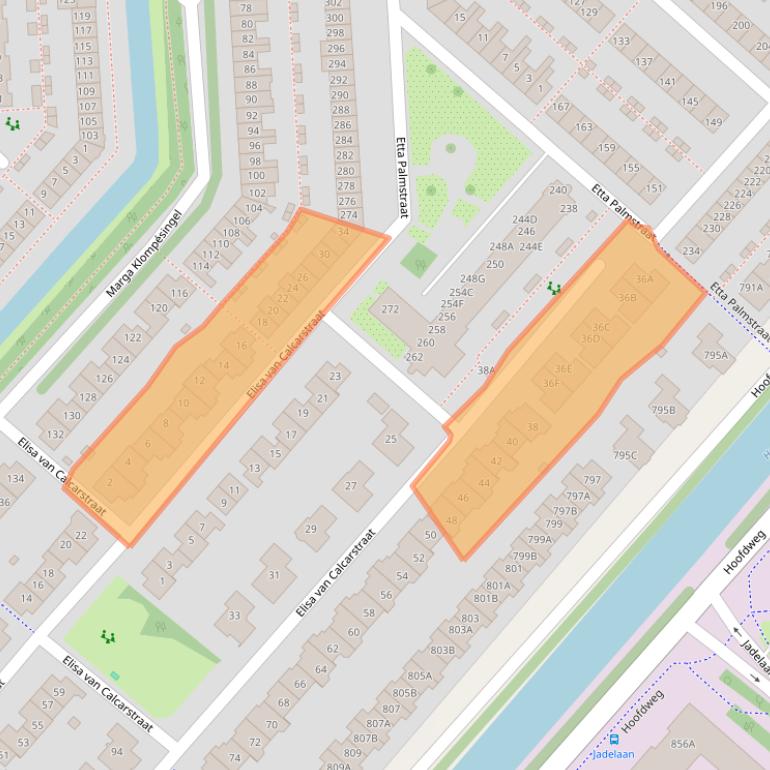 Kaart van postcodegebied 2135LP.