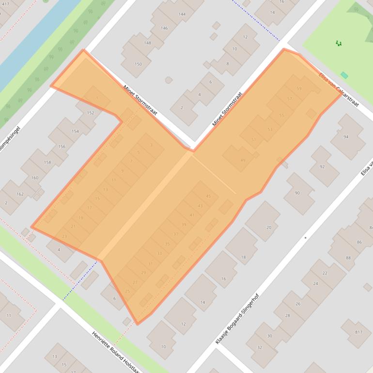 Kaart van postcodegebied 2135LV.