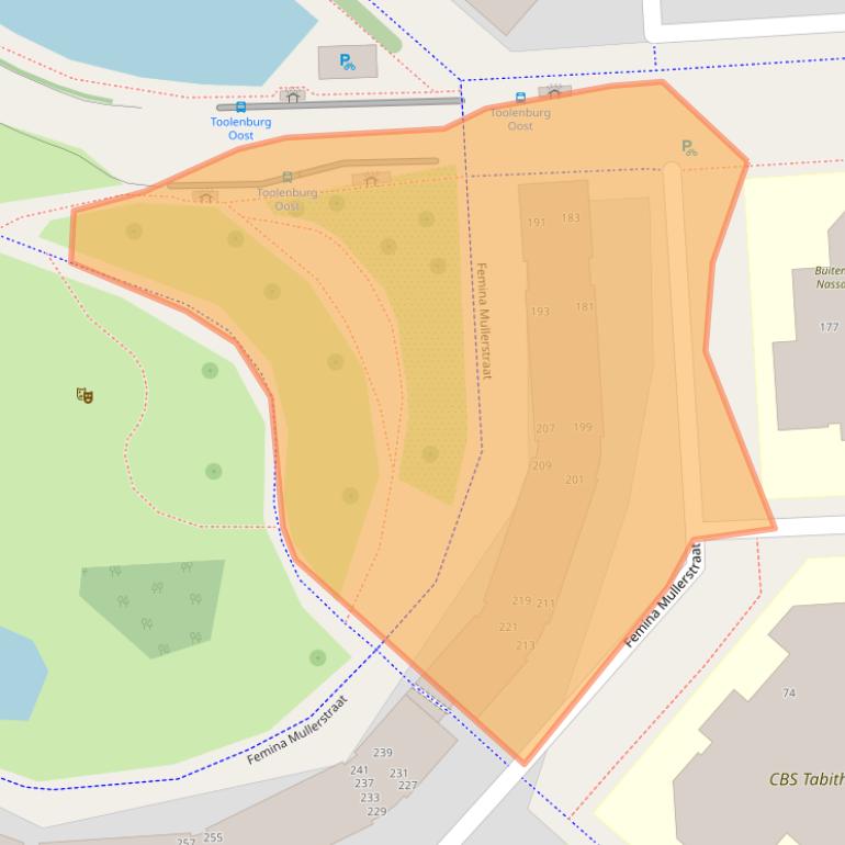 Kaart van postcodegebied 2135MJ.