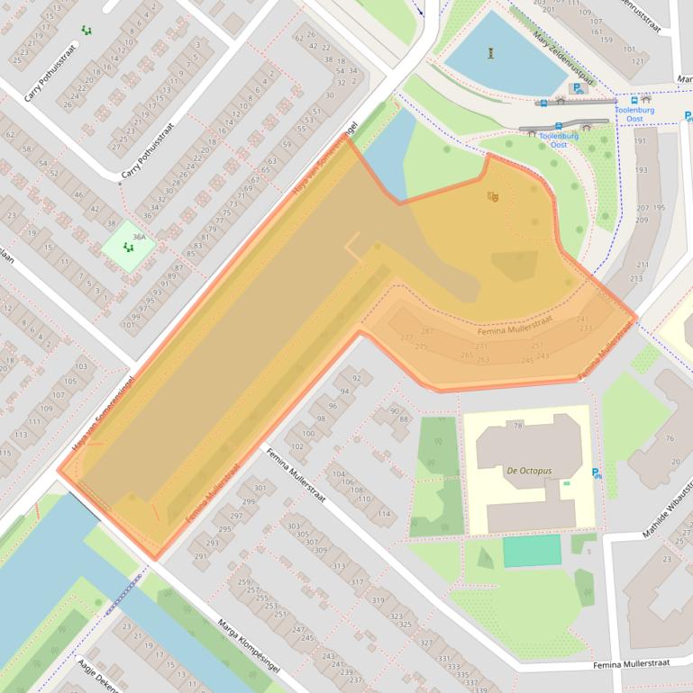 Kaart van postcodegebied 2135MK.