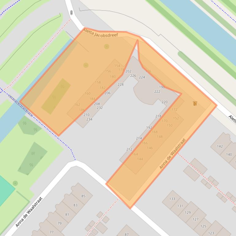 Kaart van postcodegebied 2135ND.