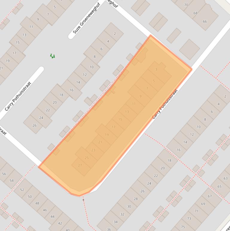 Kaart van postcodegebied 2135NG.