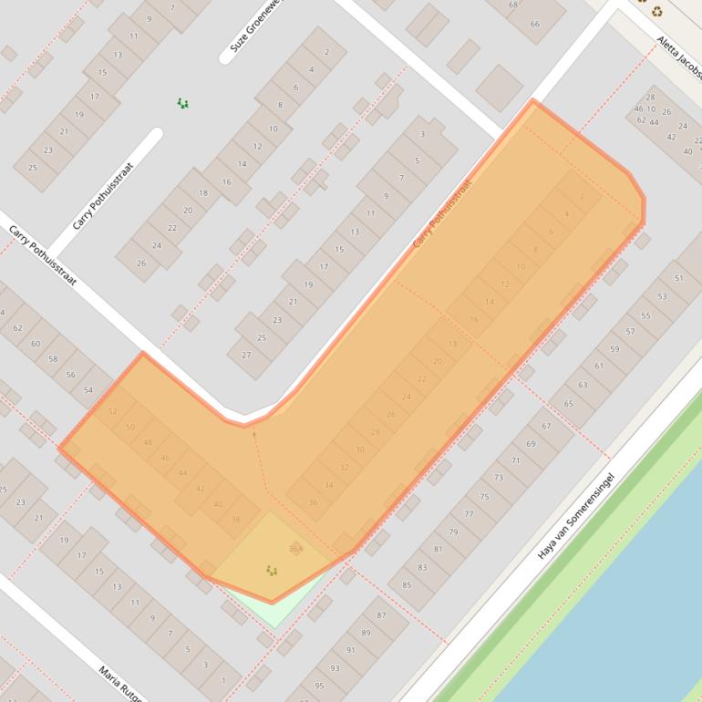 Kaart van postcodegebied 2135NH.