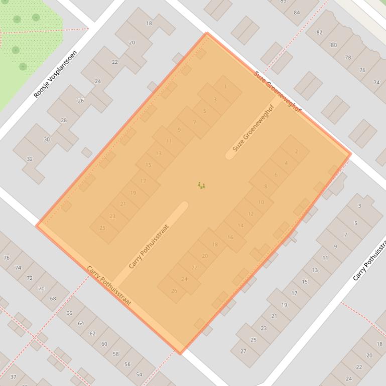 Kaart van postcodegebied 2135NK.