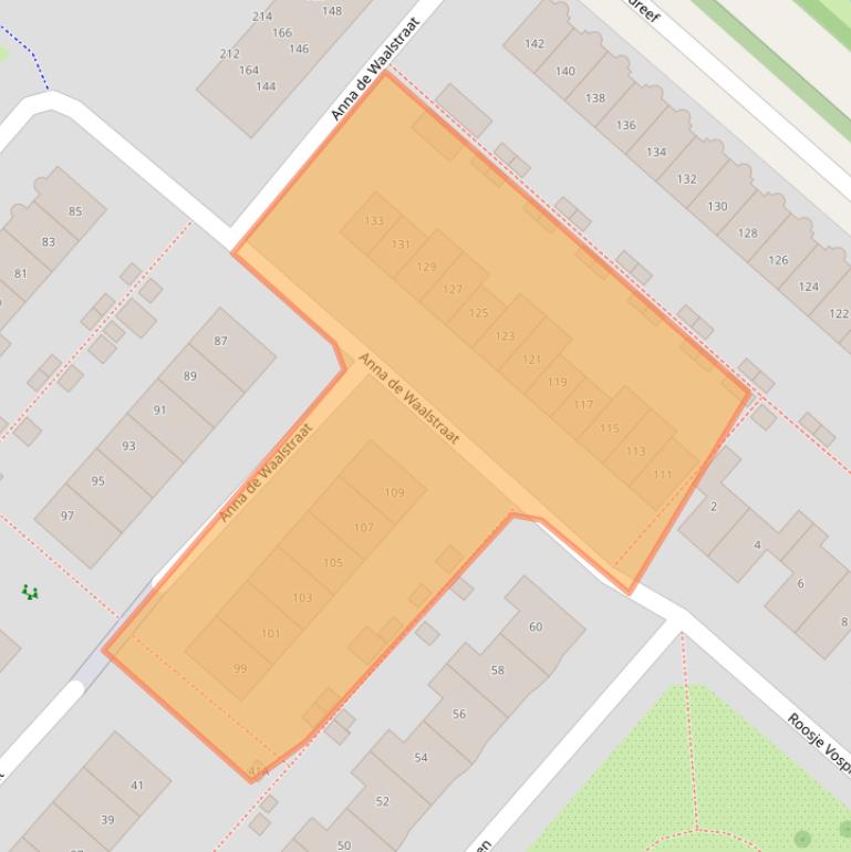 Kaart van postcodegebied 2135NR.