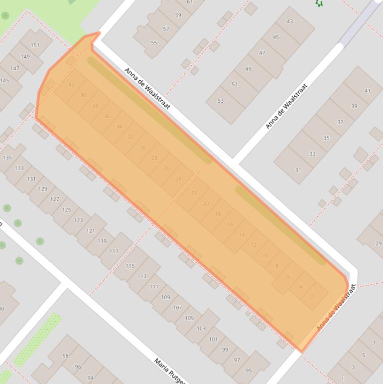 Kaart van postcodegebied 2135NS.