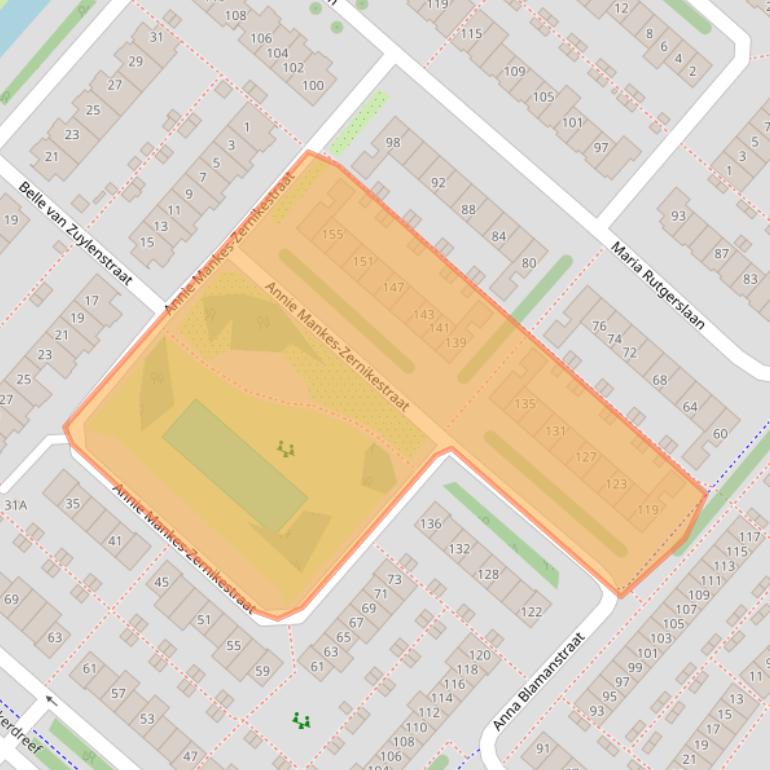Kaart van postcodegebied 2135PS.