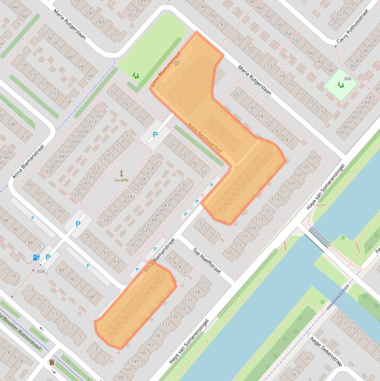 Kaart van postcodegebied 2135PT.