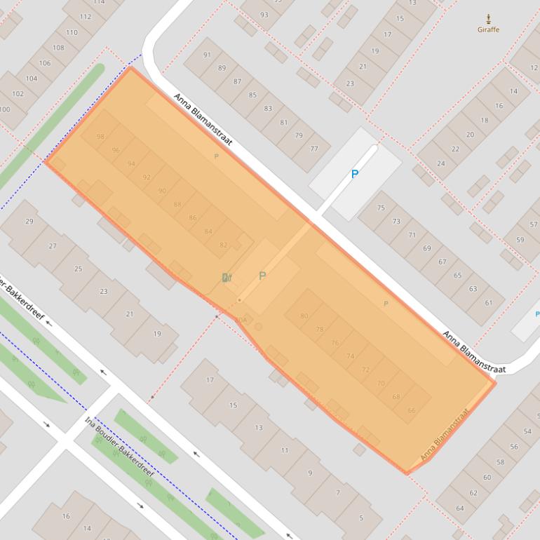 Kaart van postcodegebied 2135PV.