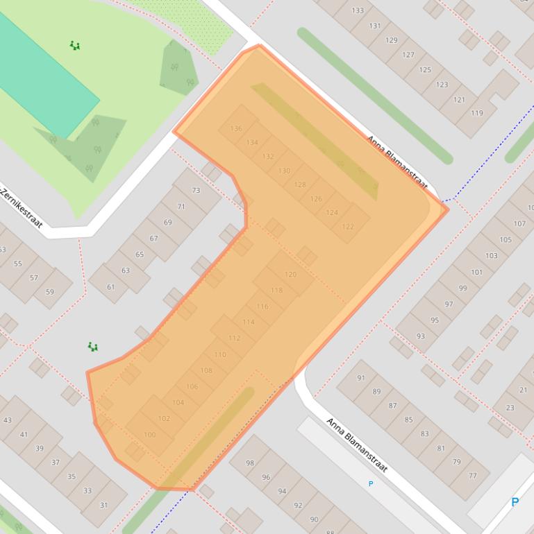 Kaart van postcodegebied 2135PW.