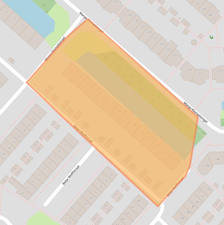 Kaart van postcodegebied 2135RS.