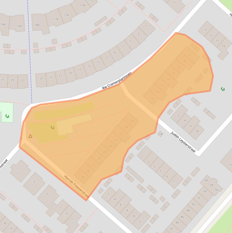 Kaart van postcodegebied 2135SG.