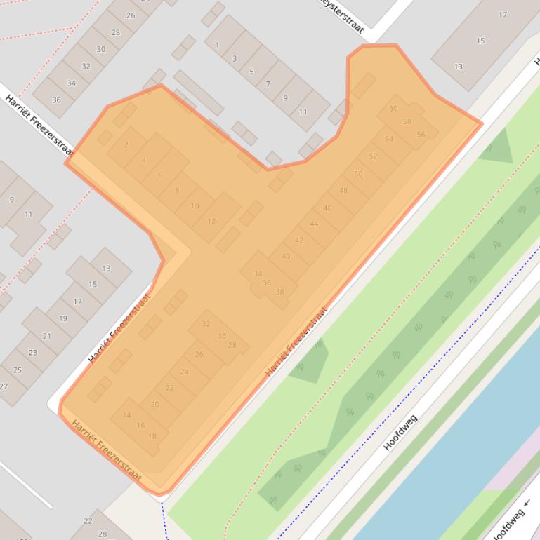 Kaart van postcodegebied 2135SK.