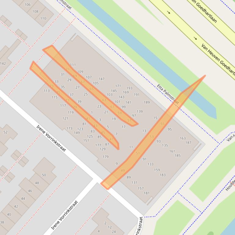 Kaart van postcodegebied 2135SR.