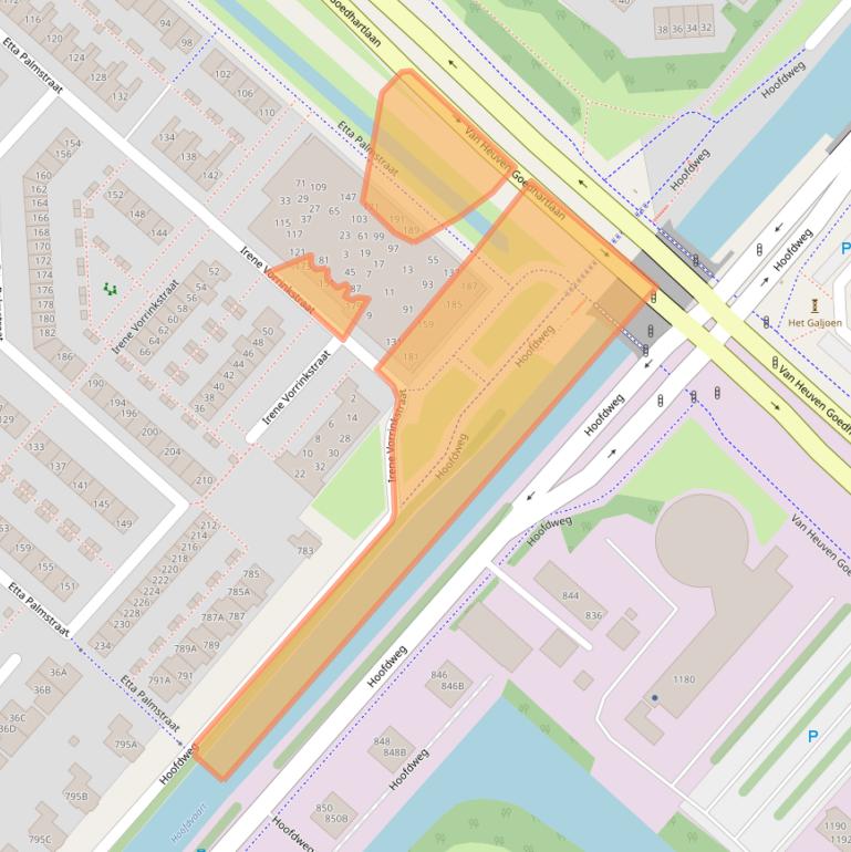 Kaart van postcodegebied 2135SW.
