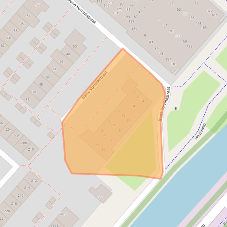 Kaart van postcodegebied 2135SX.