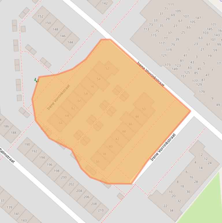 Kaart van postcodegebied 2135SZ.