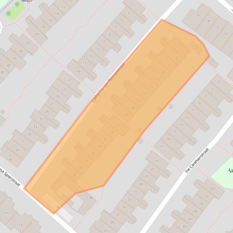 Kaart van postcodegebied 2135TH.