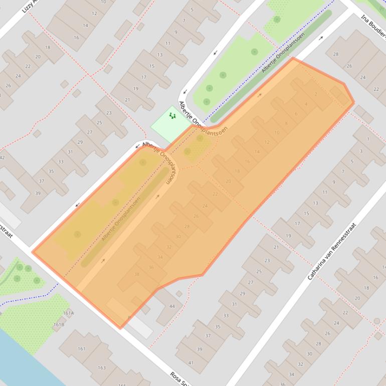 Kaart van postcodegebied 2135TK.
