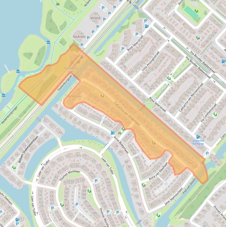 Kaart van postcodegebied 2135VA.