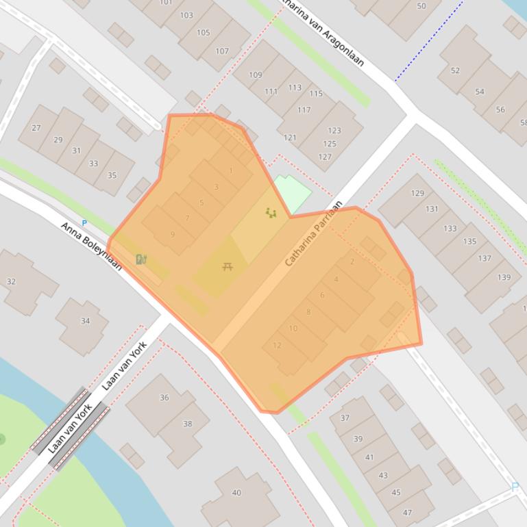 Kaart van postcodegebied 2135VB.