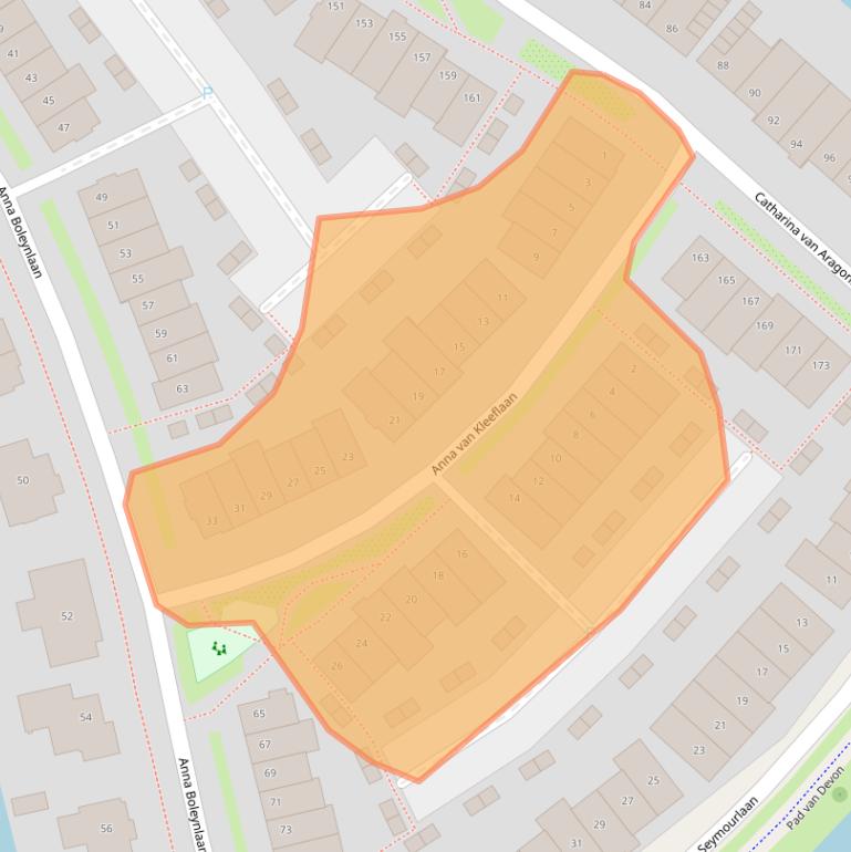 Kaart van postcodegebied 2135VD.