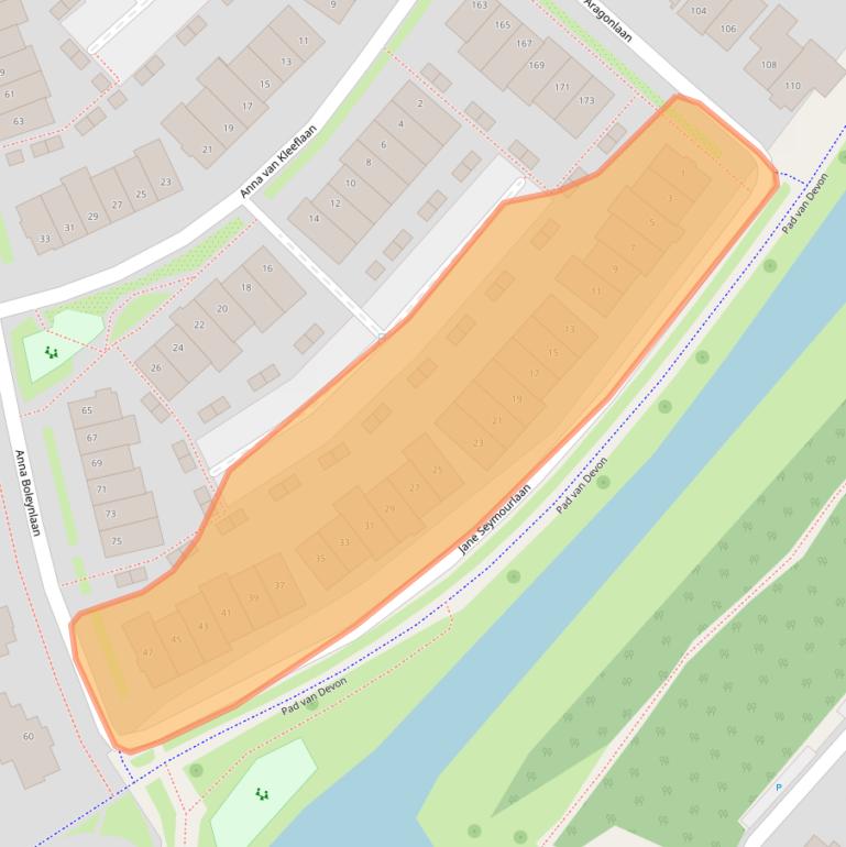 Kaart van postcodegebied 2135VE.