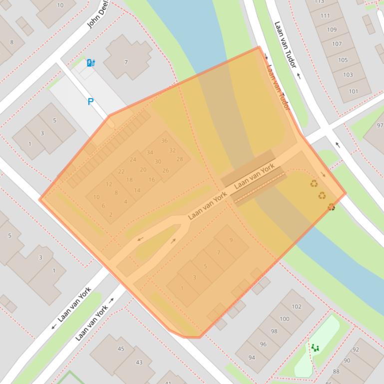 Kaart van postcodegebied 2135XC.