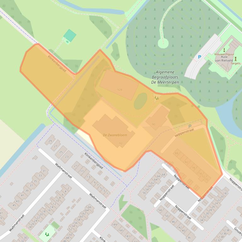 Kaart van postcodegebied 2136AK.