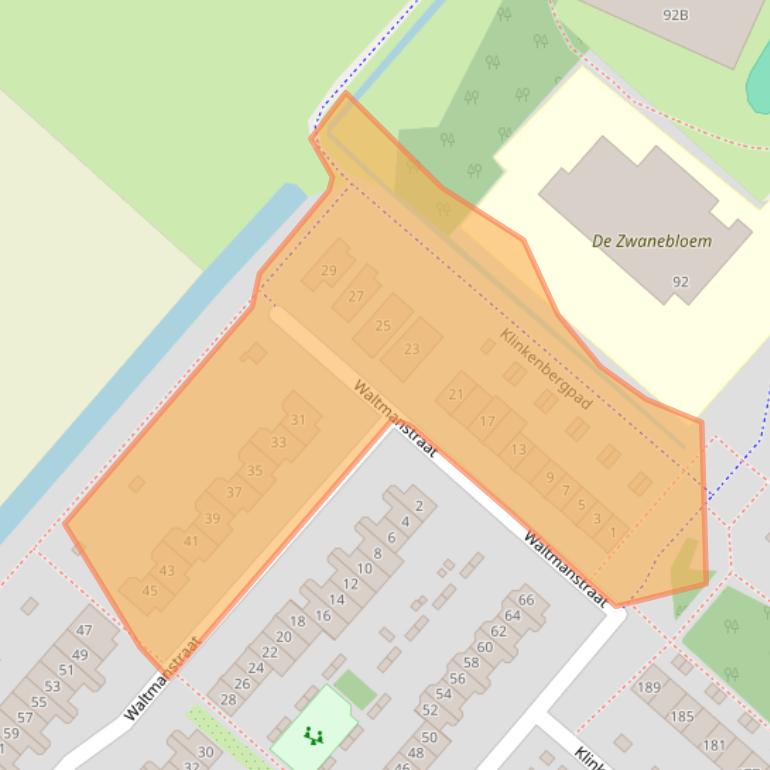 Kaart van postcodegebied 2136BA.