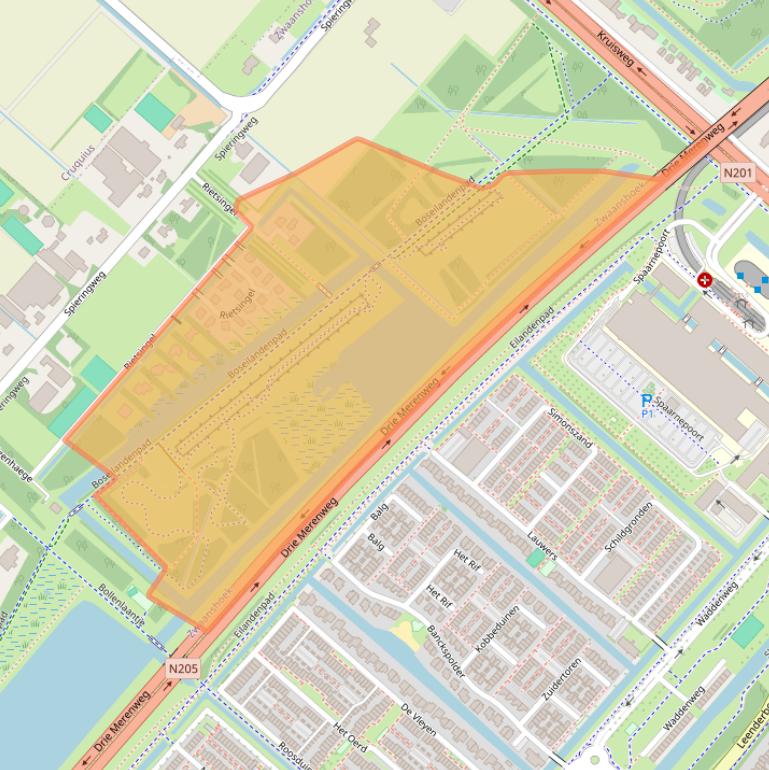 Kaart van postcodegebied 2136LB.