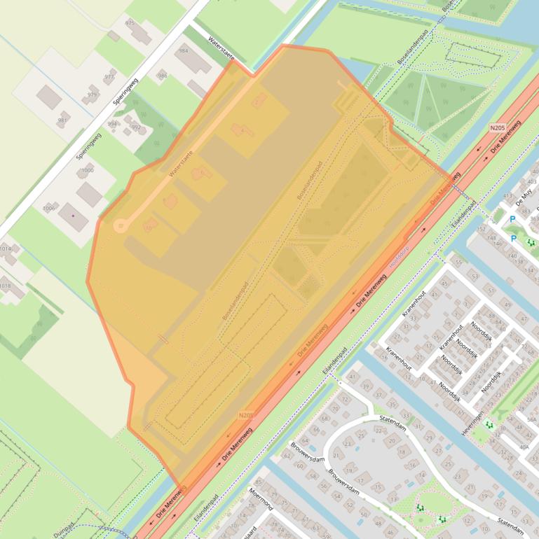 Kaart van postcodegebied 2136LG.