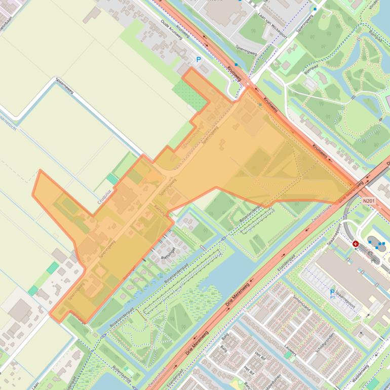 Kaart van postcodegebied 2136LJ.