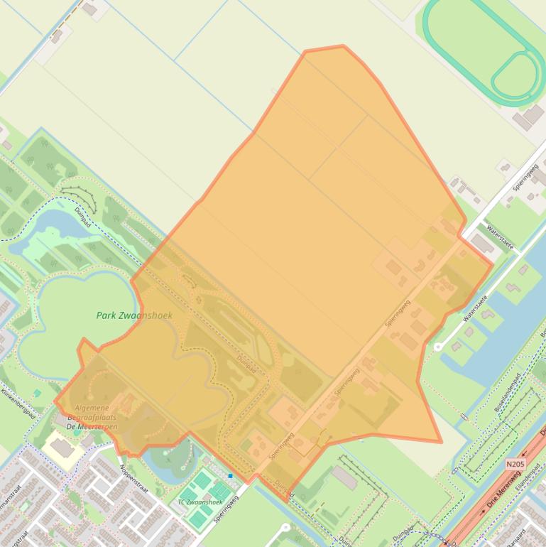 Kaart van postcodegebied 2136LL.