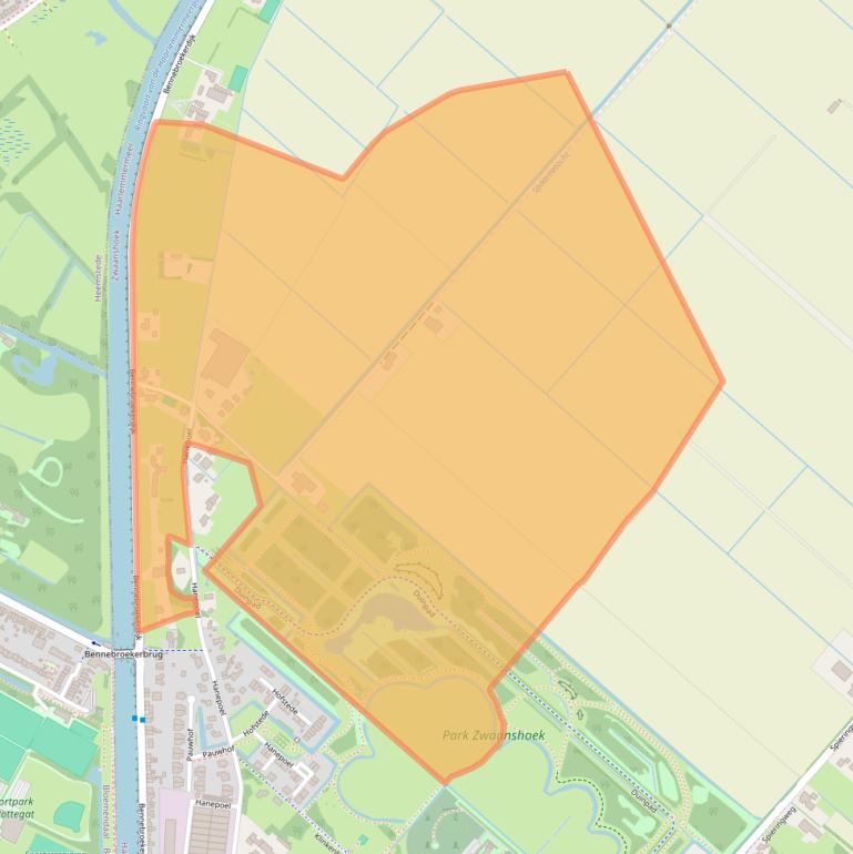 Kaart van postcodegebied 2136LW.